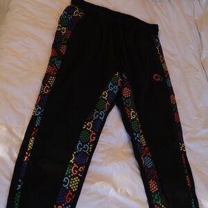 Gucci - Rainbow Black Joggers